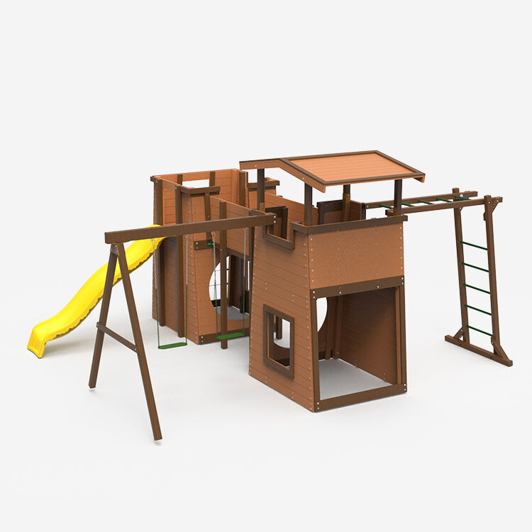 Customized Wooden Swing Set - The Great Wall Play set